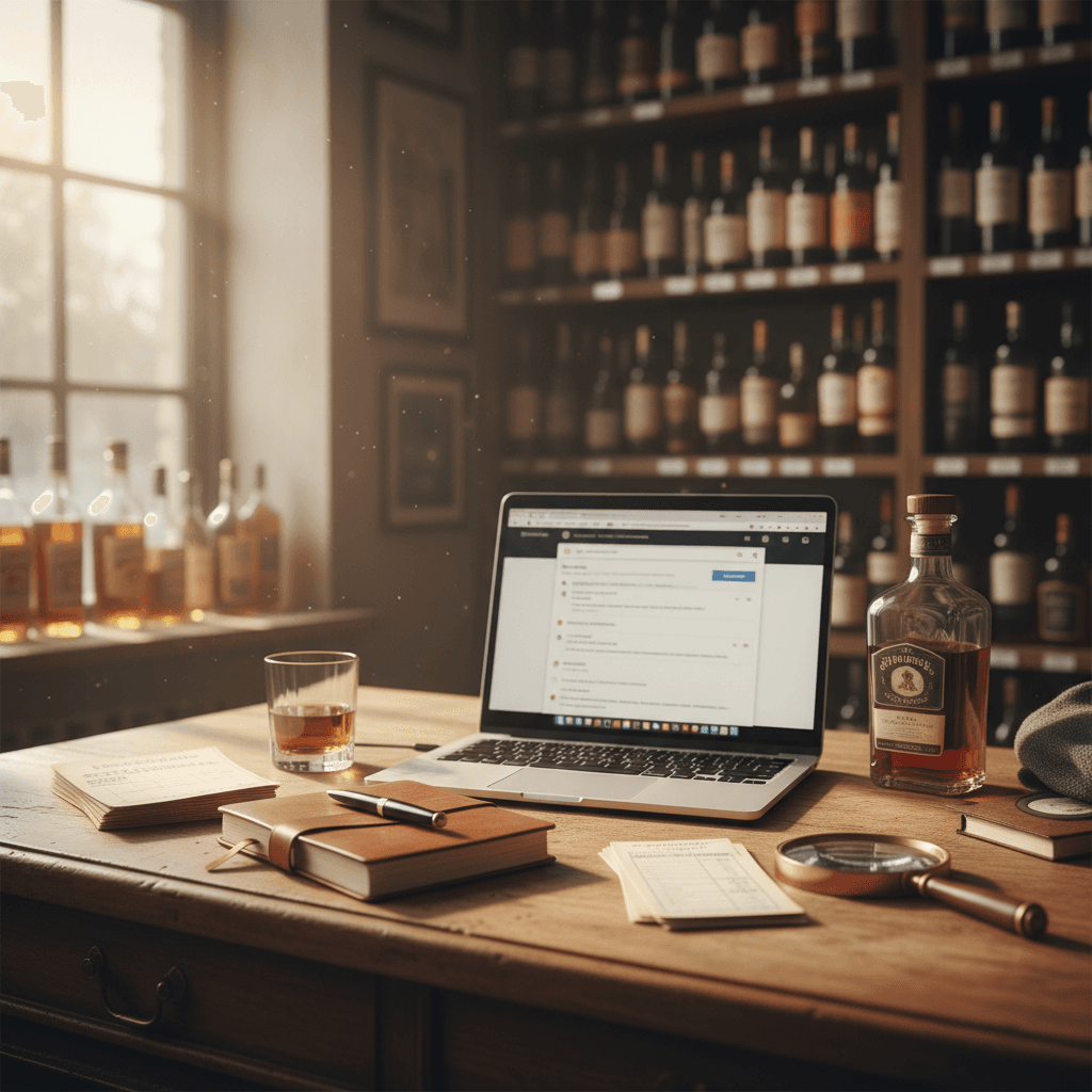 Professional photograph illustrating liquor store SEO — cover image for "Why Most Liquor Store Websites Fail at SEO (And the 5 Fixes That Cost Nothing)" on Intentionally Creative