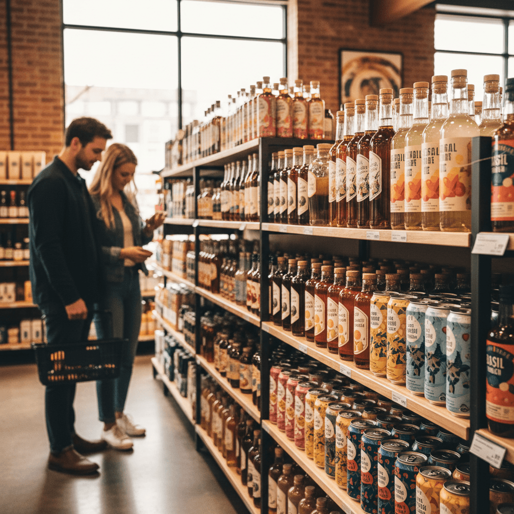 Professional photograph illustrating ready-to-drink cocktails retail 2025 — cover image for "Ready-to-Drink Cocktails Are Reshaping Shelf Strategy: What Independent Retailers Should Stock in 2025" on Intentionally Creative