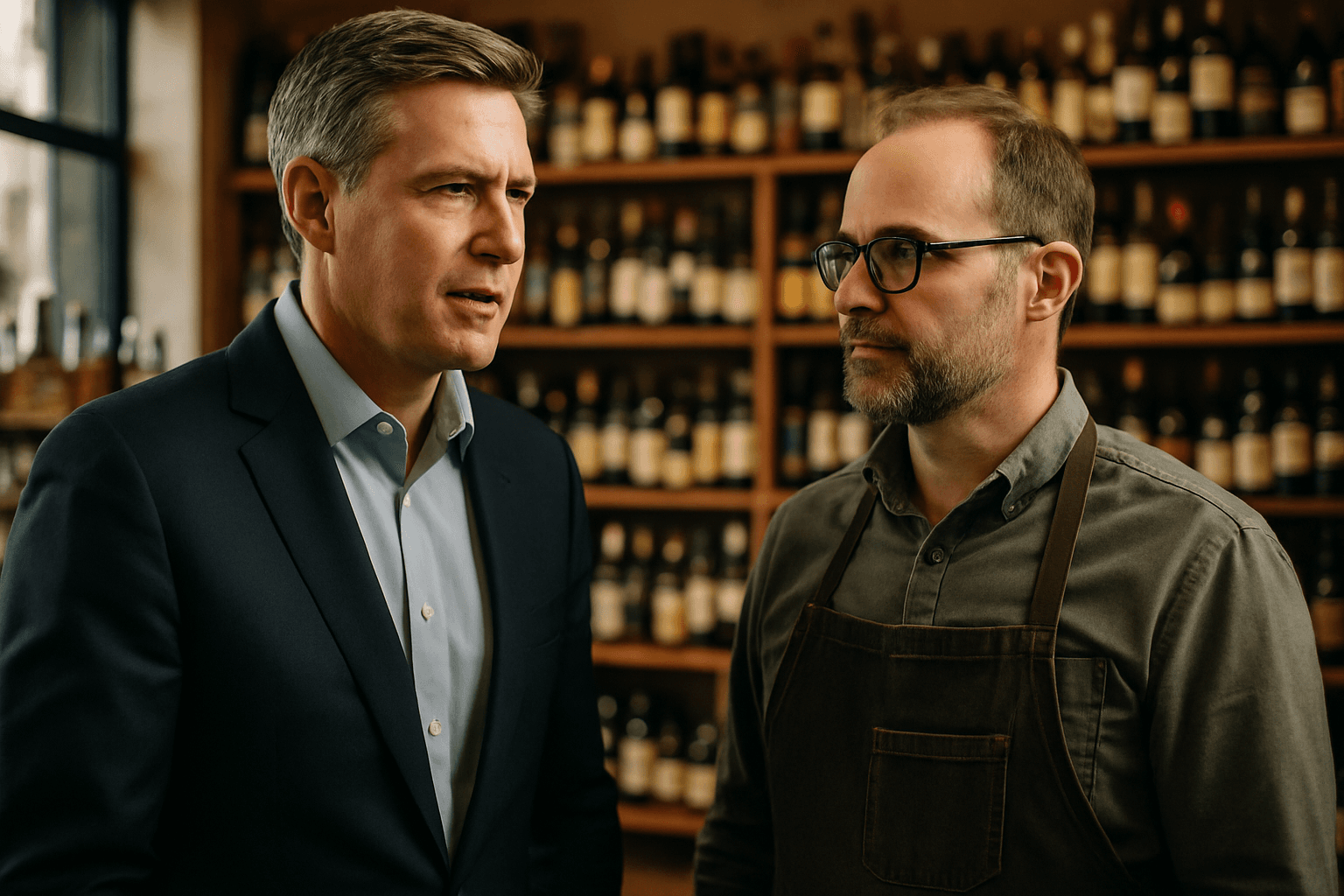 Professional photograph illustrating liquor distributor alliances independent retailers — cover image for "Johnson Brothers Expands Pernod Ricard Partnership Across Key Markets: What Shifting Distributor Alliances Mean for Your Store" on Intentionally Creative