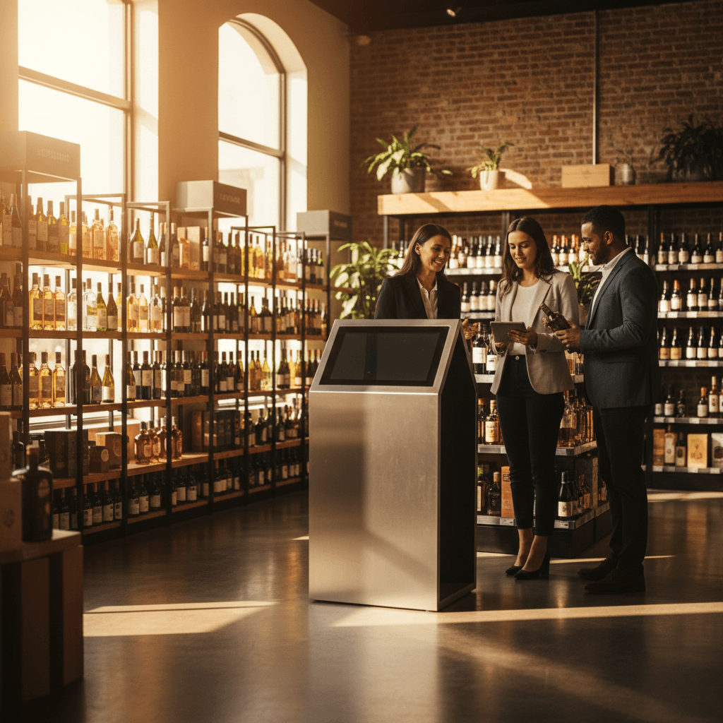 Professional photograph illustrating modern retail store interior — cover image for "AI Sommelier Tools Are Here: What Liquor Retailers Need to Know About AI-Powered Recommendation Engines and How They Could Reshape In-Store Customer Service" on Intentionally Creative