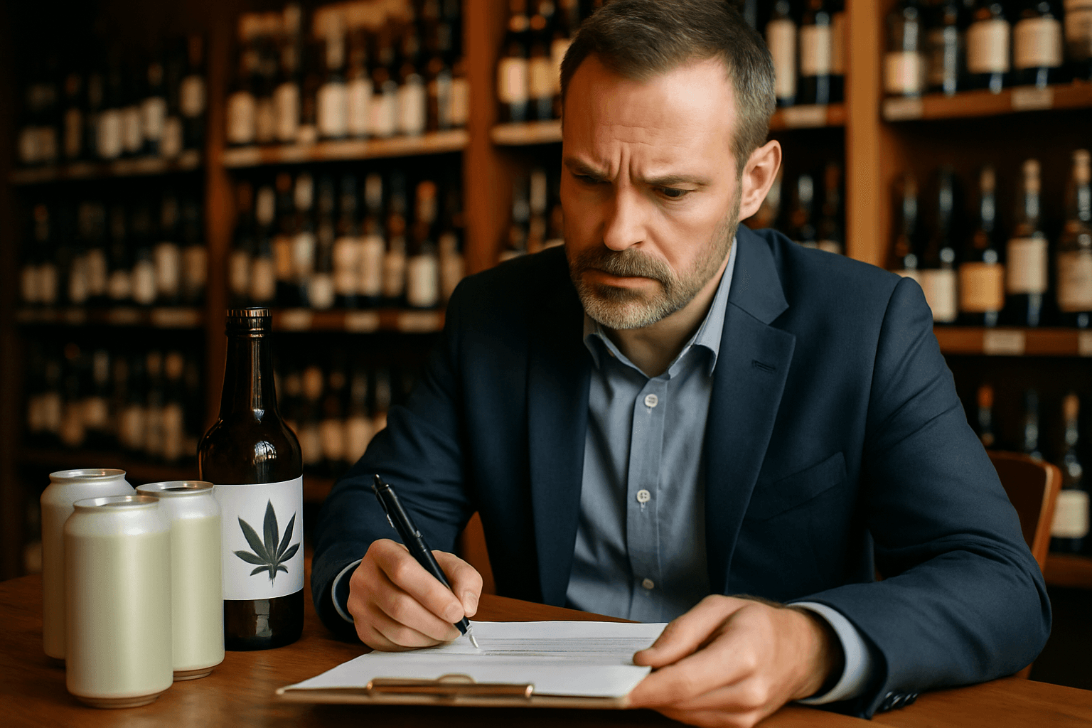 Professional photograph illustrating hemp-derived drinks compliance — cover image for "What the Hemp-Derived Drinks Crackdown Means for Your Shelves: Compliance and Category Planning for Liquor Retailers" on Intentionally Creative