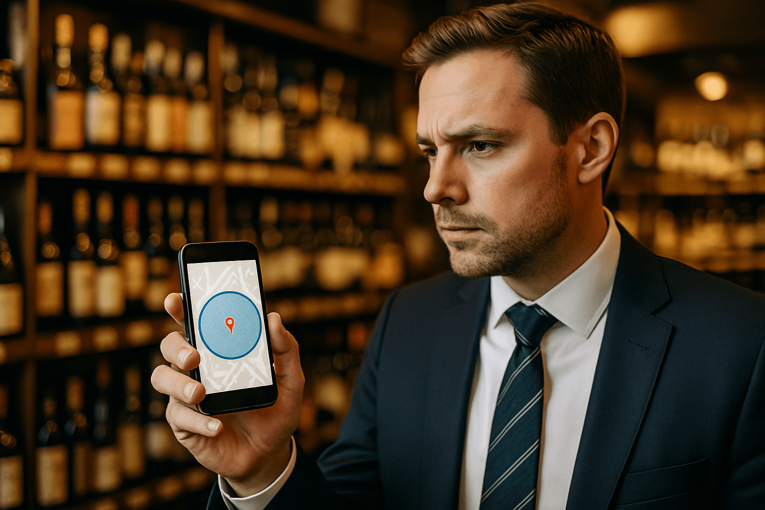 Professional photograph illustrating geofencing competitors — cover image for "Geofencing Your Competitors: A Step-by-Step Guide to Targeting Shoppers Near Other Liquor Stores" on Intentionally Creative