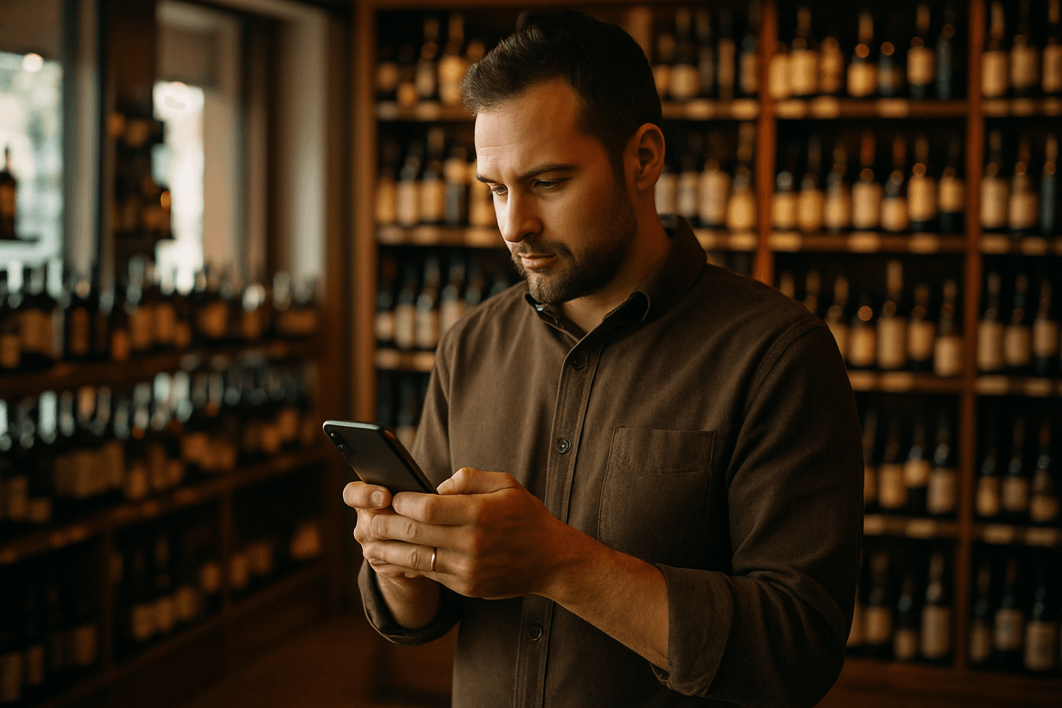 Professional photograph illustrating location-based mobile marketing for a retail store — cover image for "Why Geofencing Should Be Your Liquor Store's Next Marketing Experiment: A Practical Guide for Independent Retailers" on Intentionally Creative