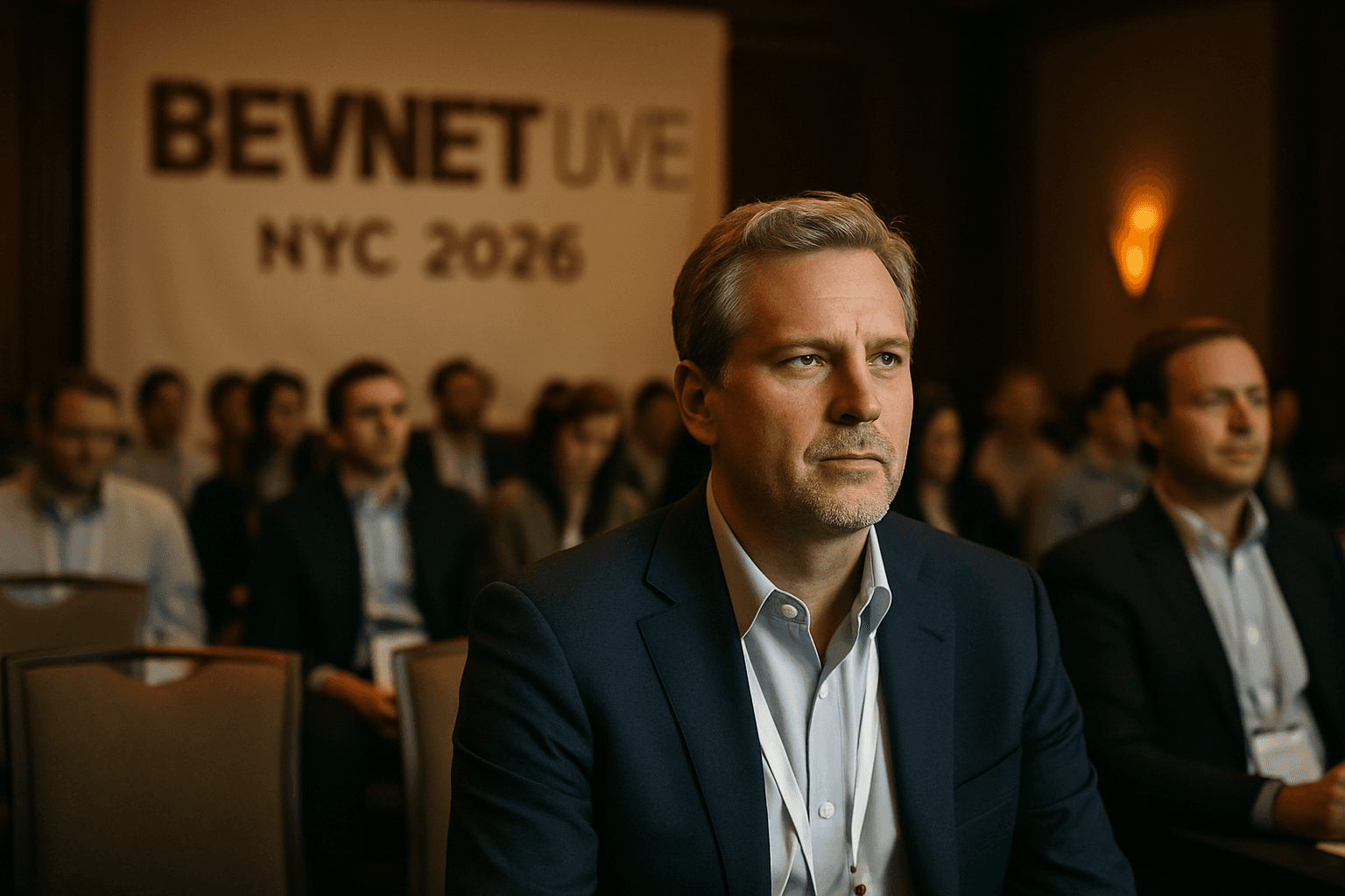 Professional photograph illustrating BevNET Live NYC 2026 — cover image for "BevNET Live NYC 2026 Preview: Why Liquor Store Owners Should Attend the Retailer Meeting Program" on Intentionally Creative
