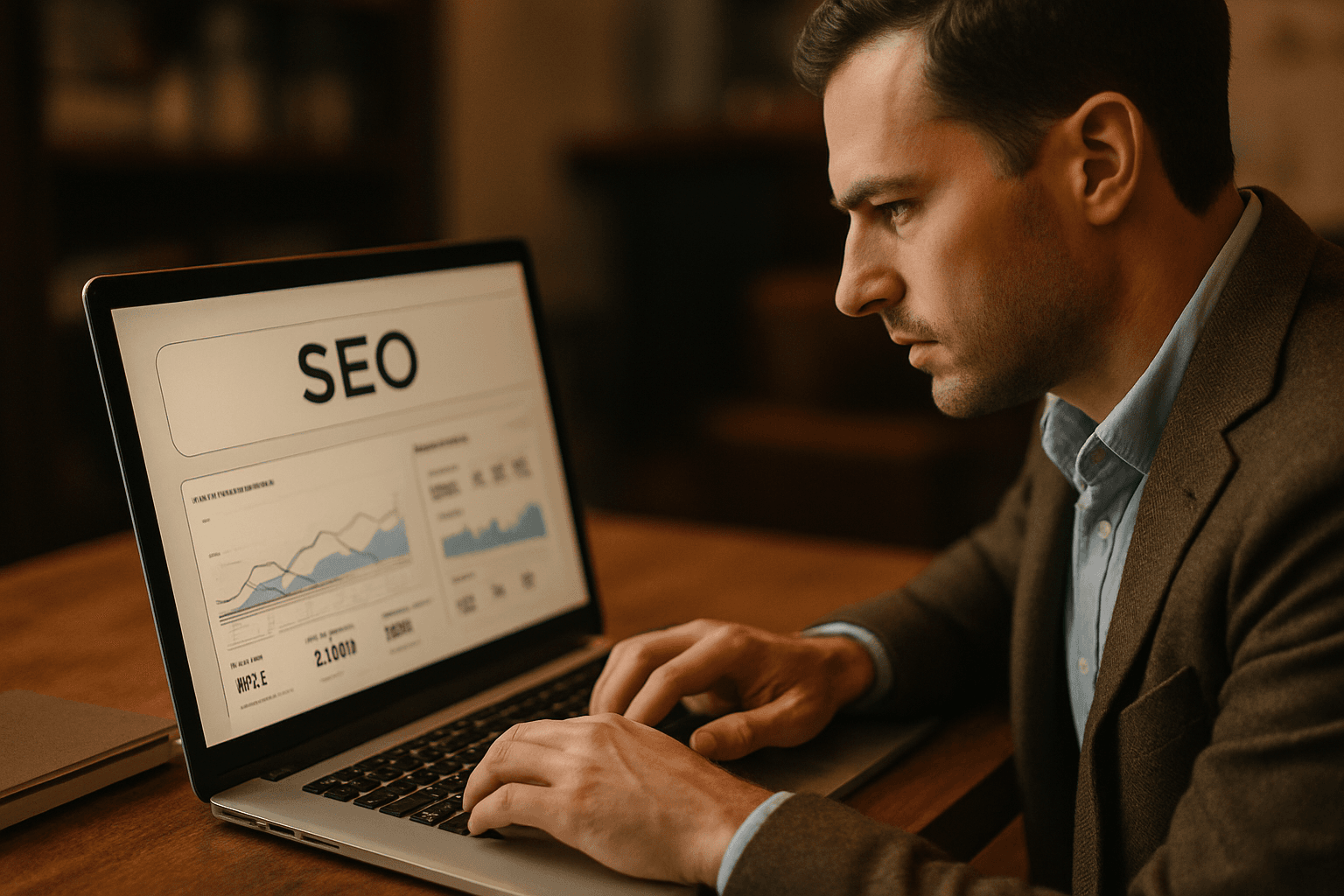 Professional photograph illustrating search engine optimization and website analytics — cover image for "Local SEO for Liquor Stores: The Operator's Playbook to Rank #1 in Your City" on Intentionally Creative