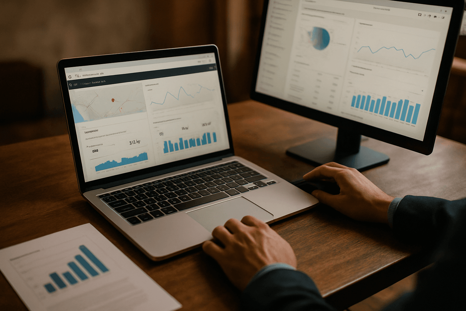 Professional photograph illustrating search engine optimization and website analytics — cover image for "Google Business Profile for Liquor Stores: The Local SEO Playbook Beyond the Basics" on Intentionally Creative