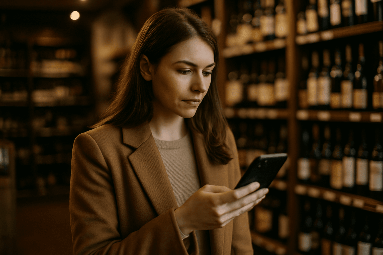 Professional photograph illustrating location-based mobile marketing for a retail store — cover image for "How to Use Geofencing to Conquest Customers From Competing Liquor Stores and Big-Box Retailers: Campaign Setup, Audience Sizing, and Creative Best Practices" on Intentionally Creative