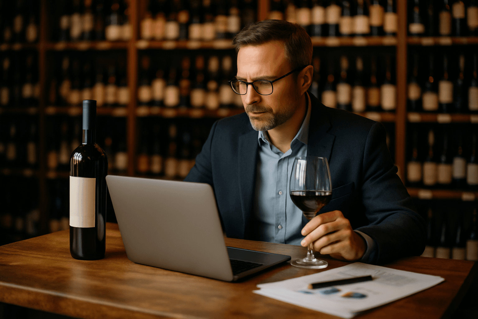 Professional photograph illustrating wine club marketing — cover image for "10 Wine Club Marketing Strategies for Liquor Stores That Keep Members Engaged and Spending" on Intentionally Creative