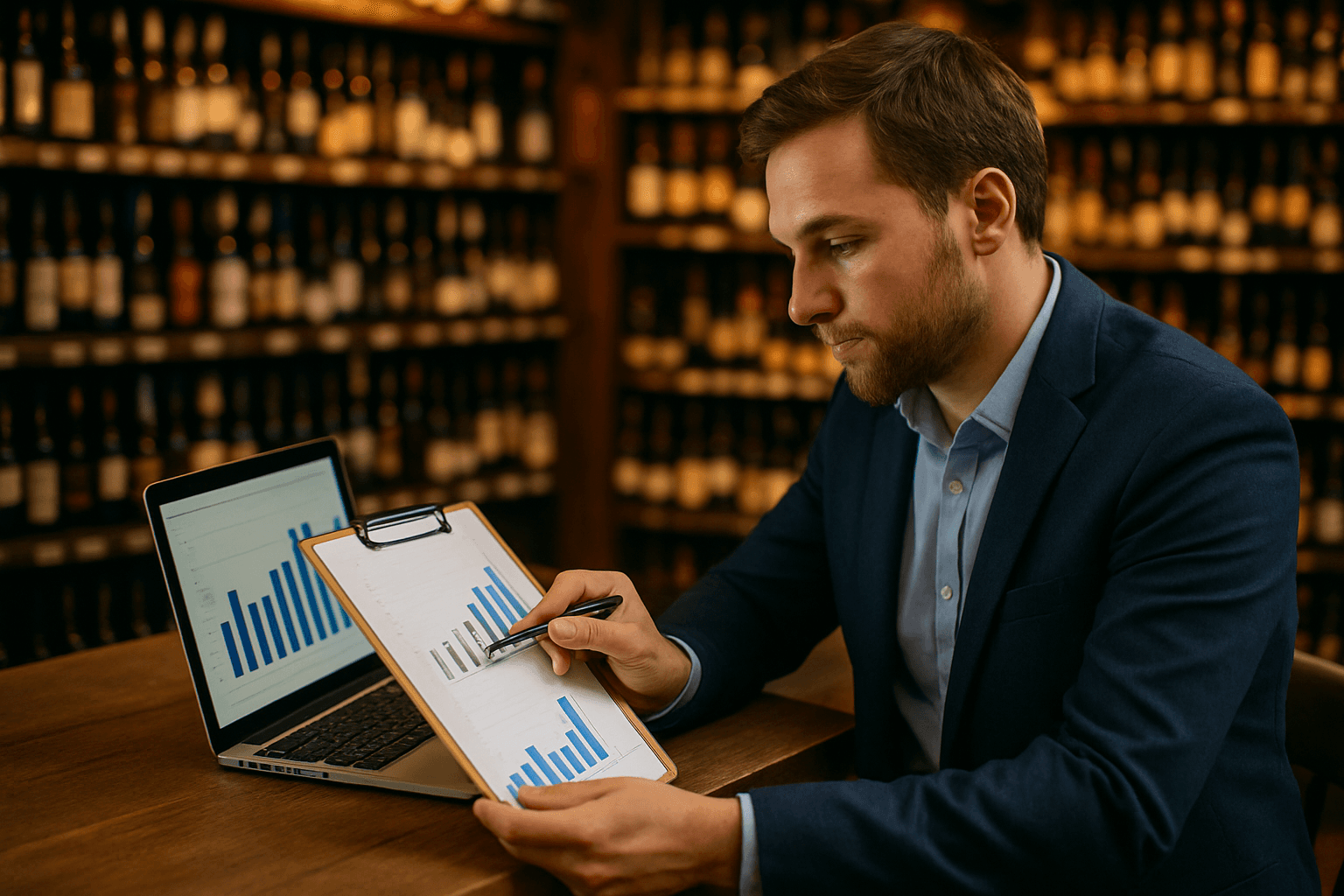 Professional photograph illustrating how to grow liquor store sales — cover image for "12 Proven Ways to Increase Liquor Store Sales in 2026 (Backed by Data)" on Intentionally Creative