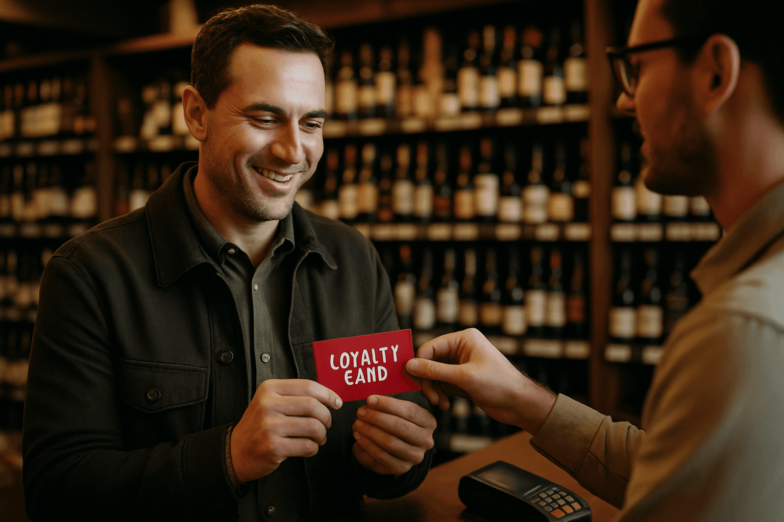 Professional photograph illustrating customer loyalty and rewards programs — cover image for "9 Liquor Store Loyalty Program Ideas That Keep Customers Coming Back (2026)" on Intentionally Creative