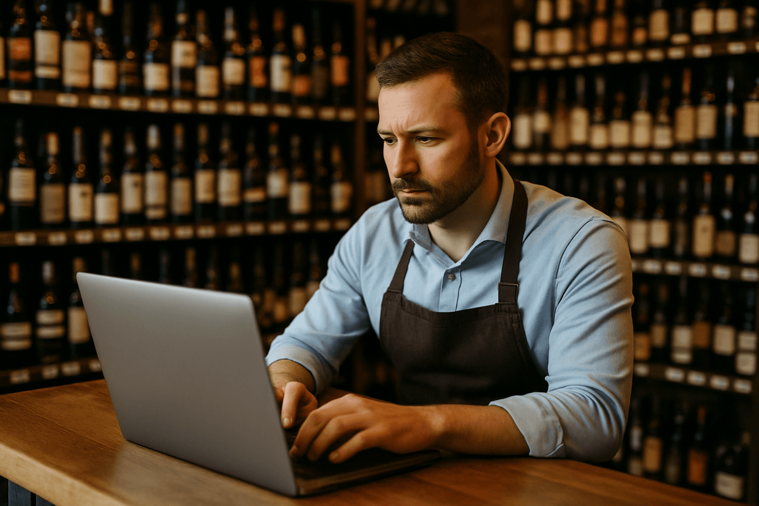 Professional photograph illustrating how to optimize google business profile for liquor store — cover image for "8 Google Business Profile Optimization Steps for Liquor Stores That Drive Local Customers to Your Door" on Intentionally Creative