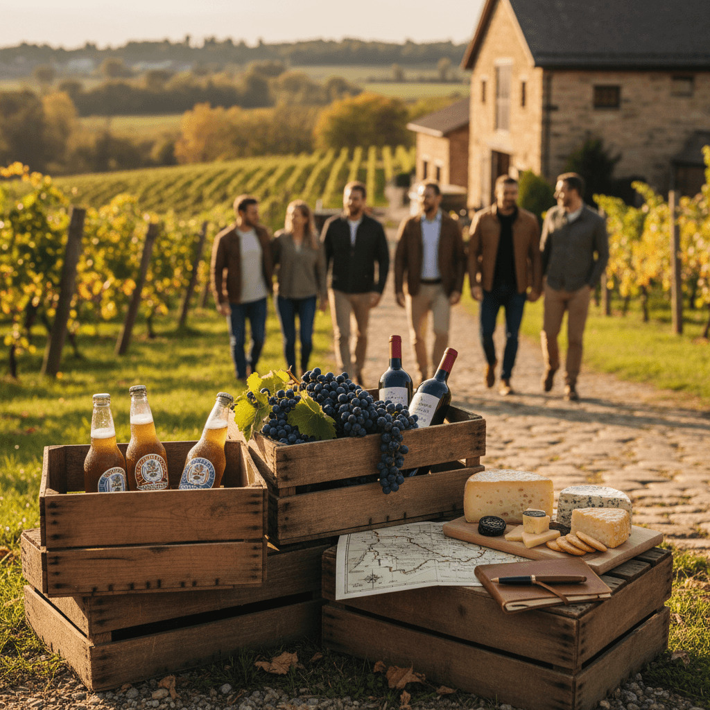 Professional photograph illustrating craft beverage tourism marketing — cover image for "Wisconsin's Craft Beverage Tourism Boom: Lessons Independent Retailers Can Steal from Brewery and Winery Trail Marketing" on Intentionally Creative