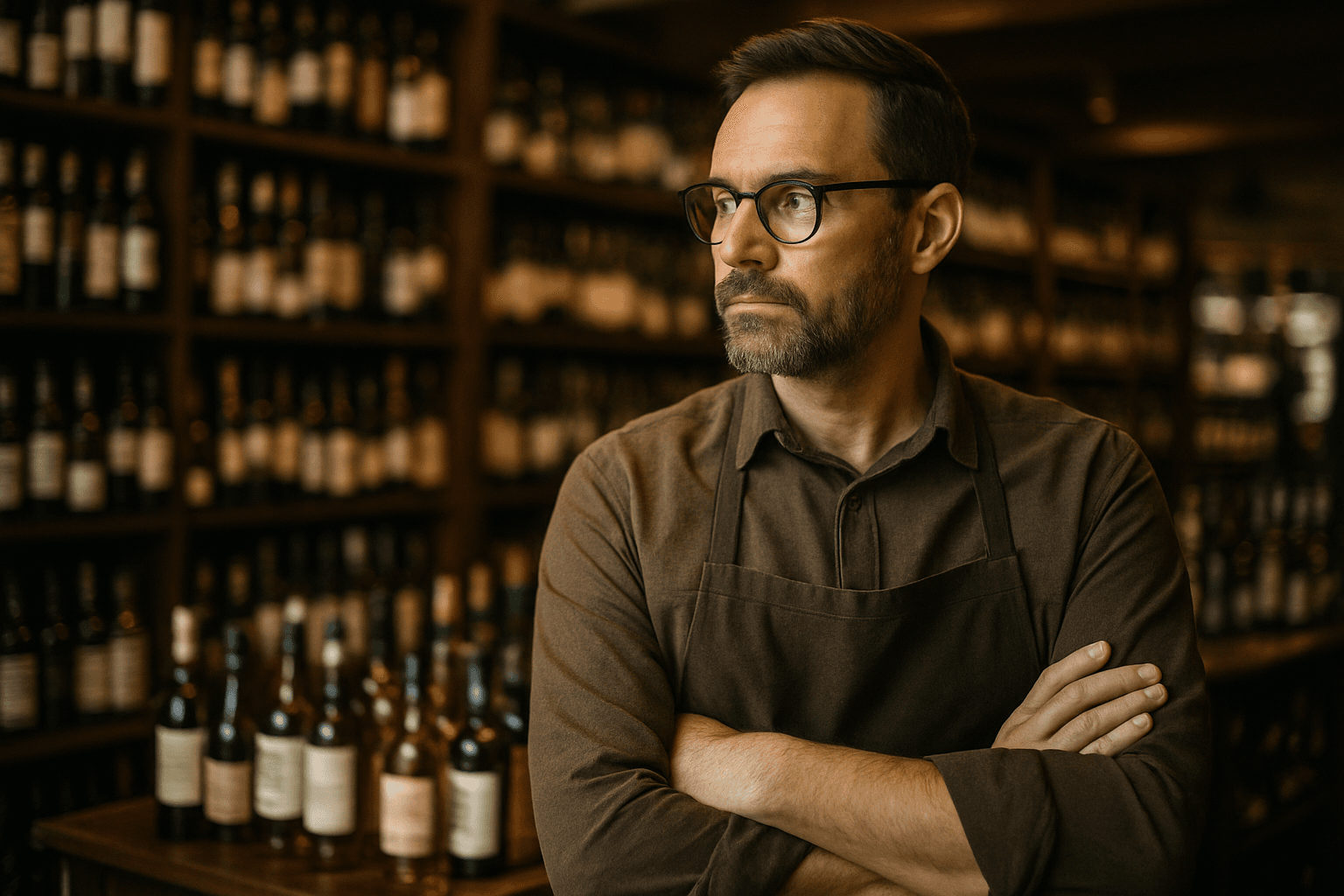 Professional photograph illustrating liquor store brand storytelling — cover image for "What Guinness's 250-Year Brand Playbook Can Teach Independent Liquor Stores About Storytelling" on Intentionally Creative
