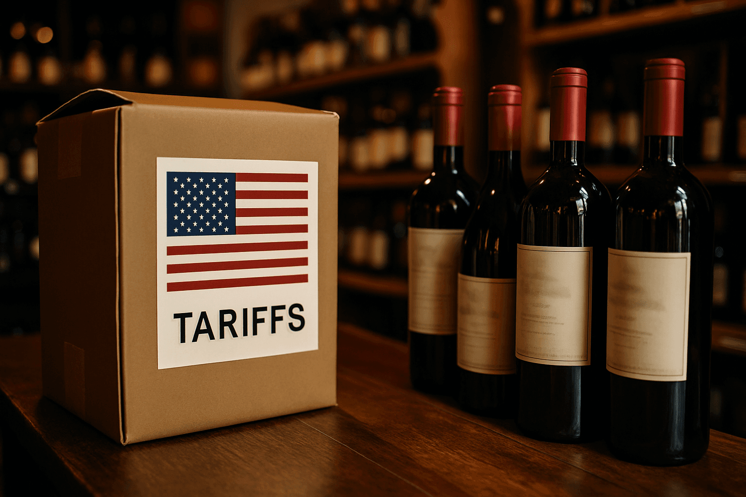 Professional photograph illustrating US tariffs Italian wine imports — cover image for "US Tariffs Are Squeezing Italian Wine Imports: How Independent Retailers Should Adjust Pricing and Sourcing Strategy" on Intentionally Creative