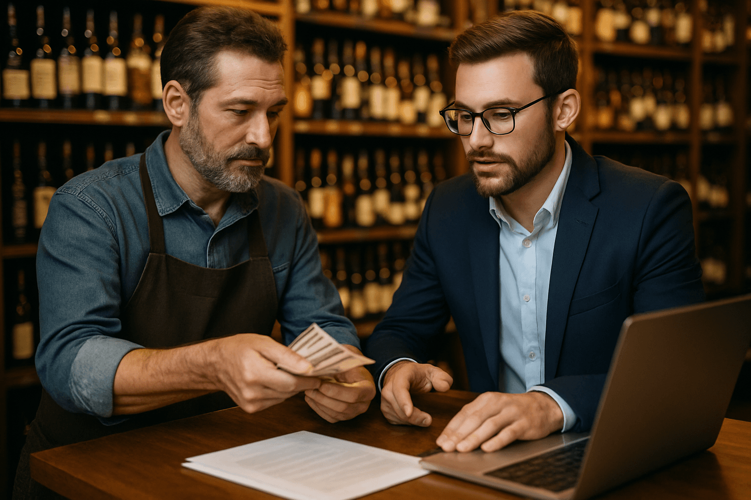 Professional photograph illustrating cooperative advertising funds liquor store — cover image for "How to Use Cooperative Advertising Funds From Distributors to Stretch Your Liquor Store Marketing Budget" on Intentionally Creative