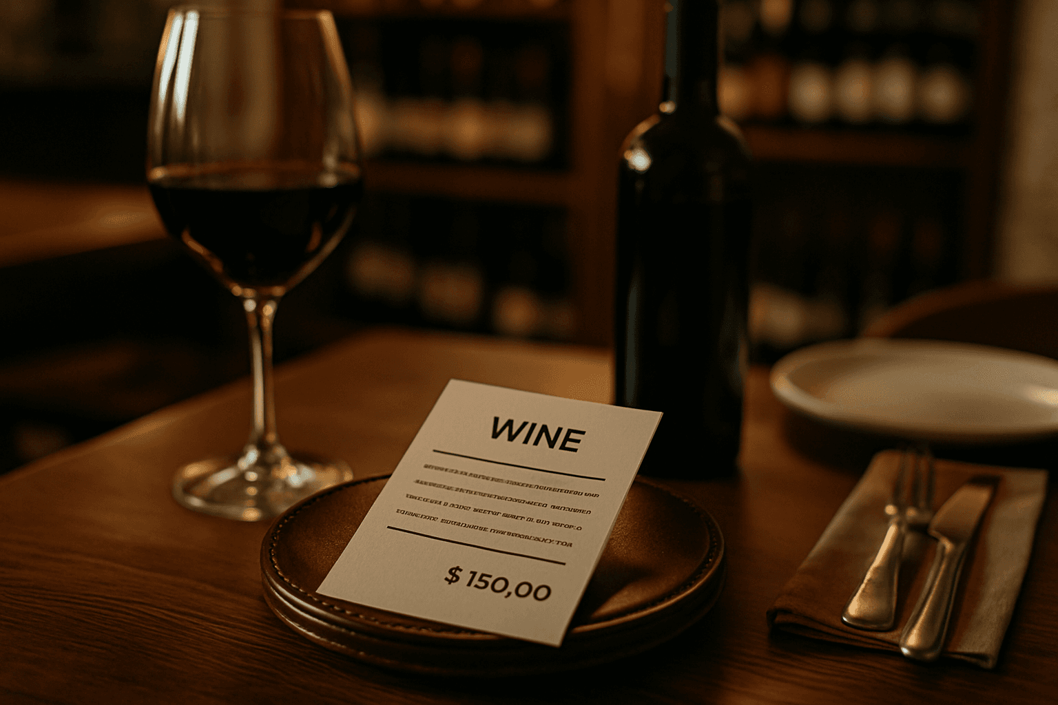 Professional photograph illustrating restaurant wine markup — cover image for "Restaurant Wine Markups Are Driving Diners to Retail: How Liquor Stores Can Capture the 'Better Value at Home' Wine Shopper" on Intentionally Creative