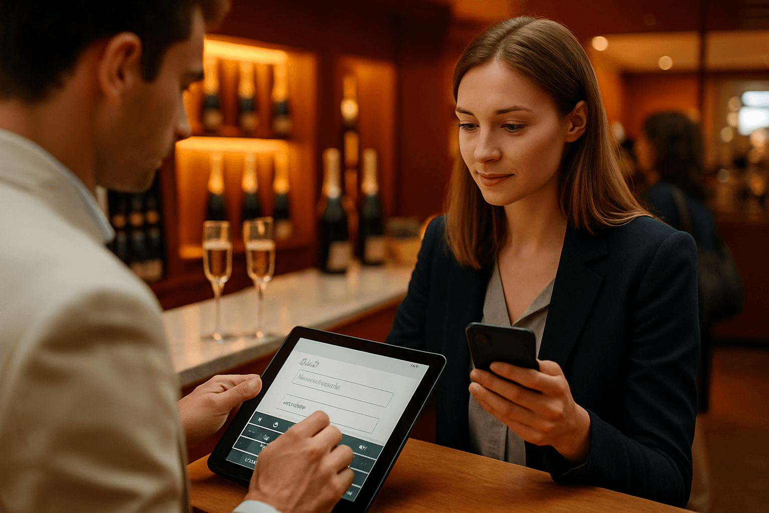 Professional photograph illustrating experiential marketing email capture DTC — cover image for "Moët's Schiphol Pop-Up Proves Experiential Data Capture Works—Here's How DTC Brands Can Replicate It With Post-Event Email Sequences" on Intentionally Creative